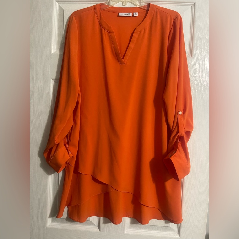 Women’s Orange Tunic Blouse
